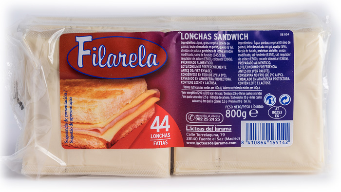 QUESO LONCHAS FILARELA 800 GR.